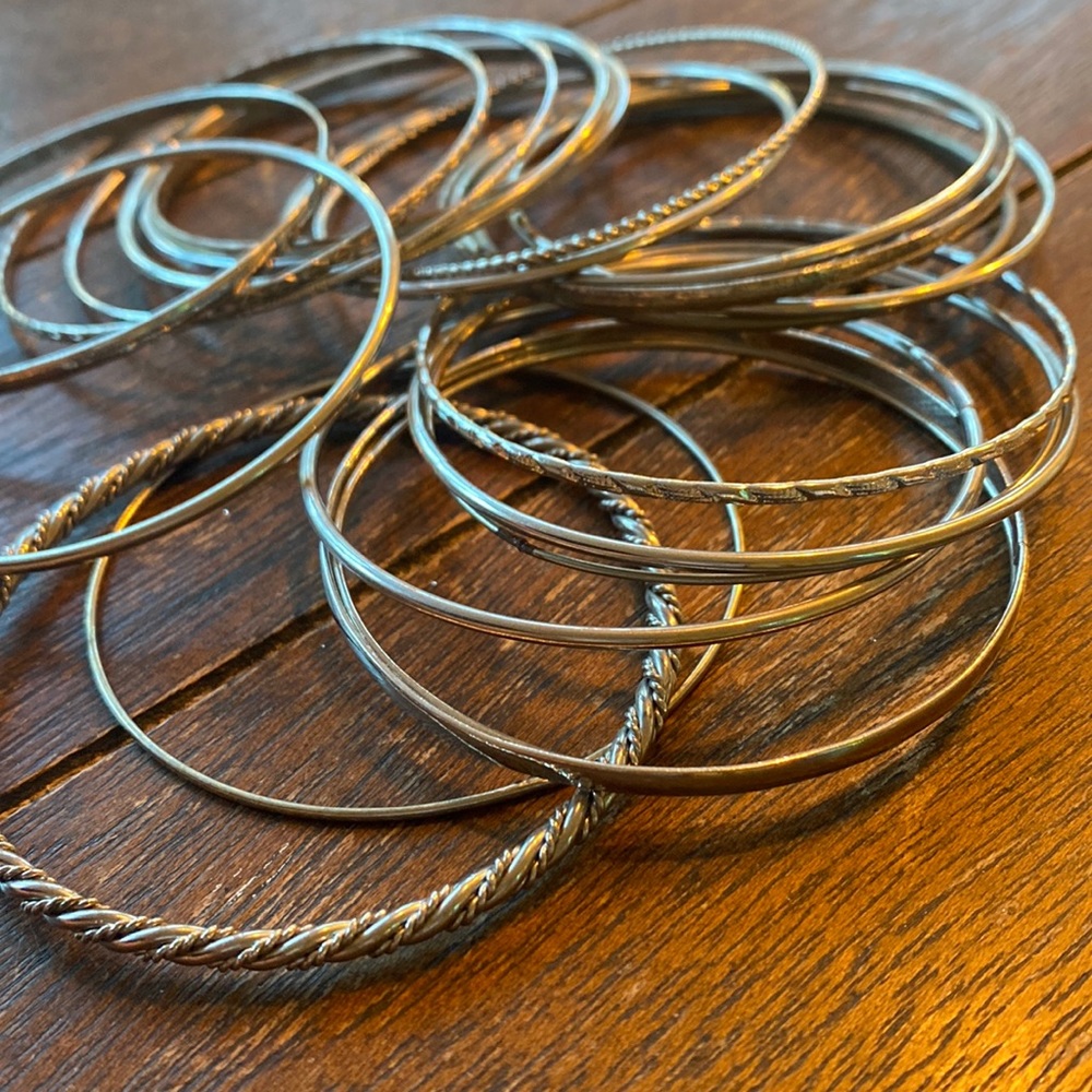 Collected Silver bangle bracelet lot - Picture 11 of 16